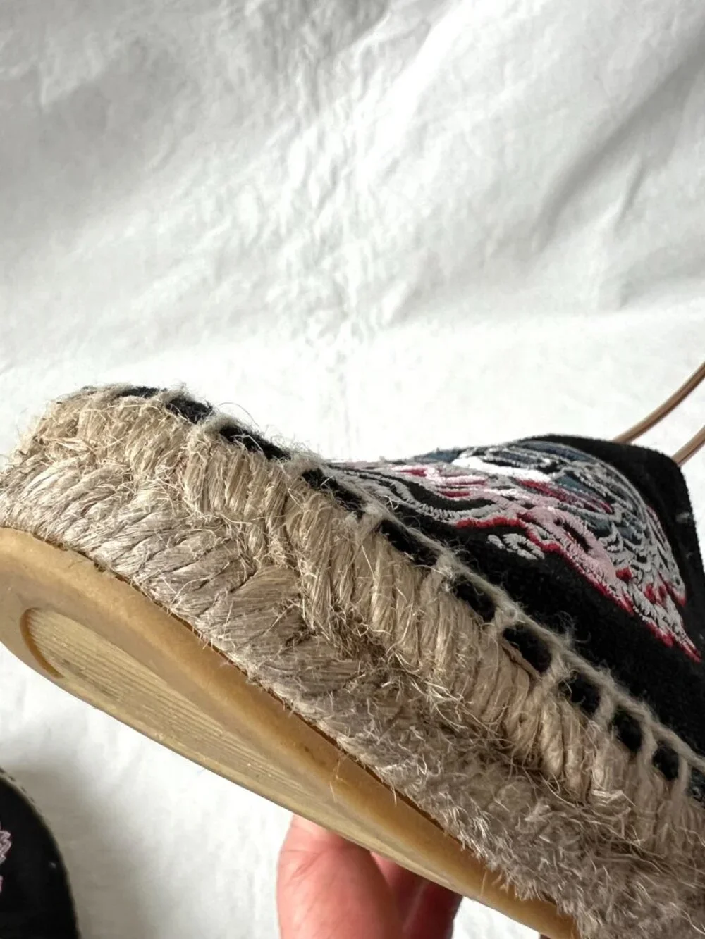 Kenzo Espadrilles Classic Tiger 37 black canvas embroidered slip on shoes flat